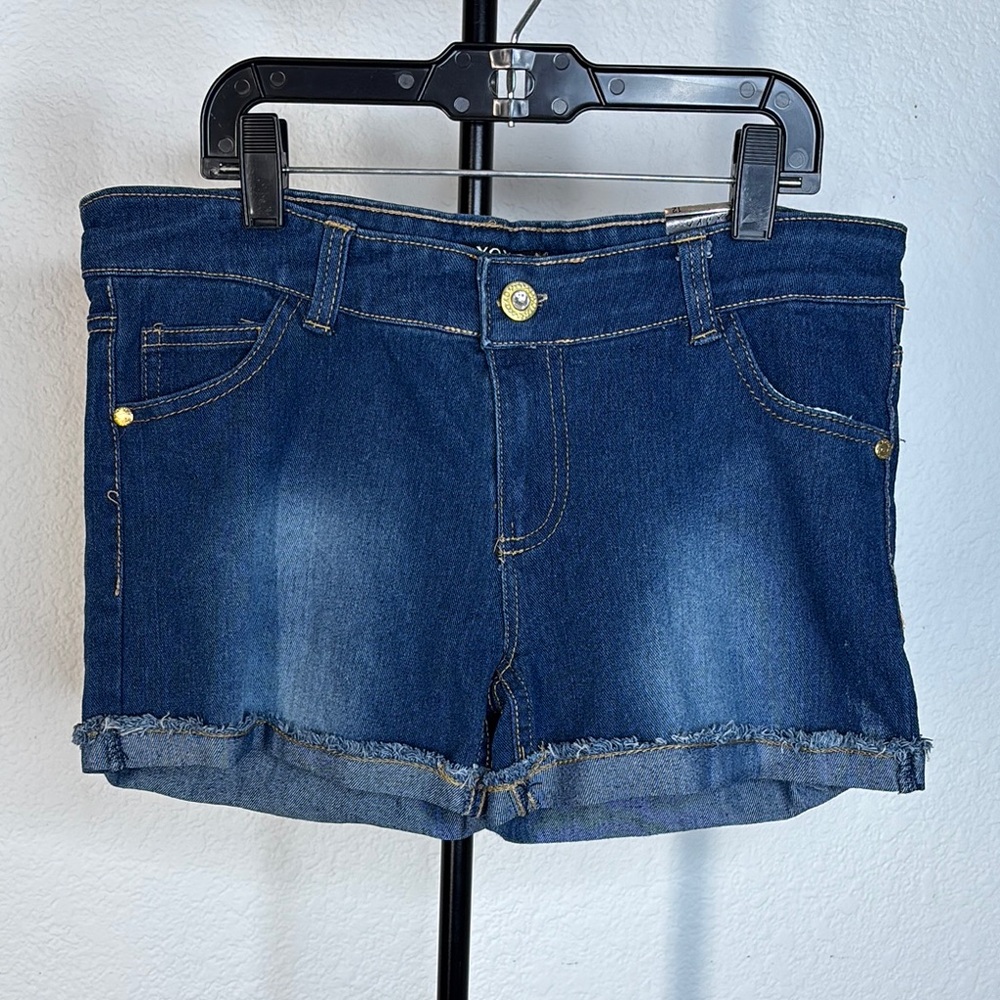XOXO Blue Denim Shorts with Cuffed Hems